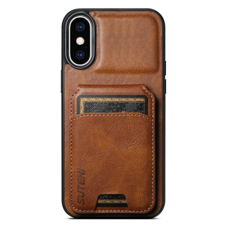 Suteni H02 Leather Wallet Stand Back Phone Case, Series 2