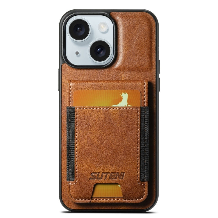 Suteni H03 Oil Wax Leather Wallet Stand Back Phone Case, Series 1