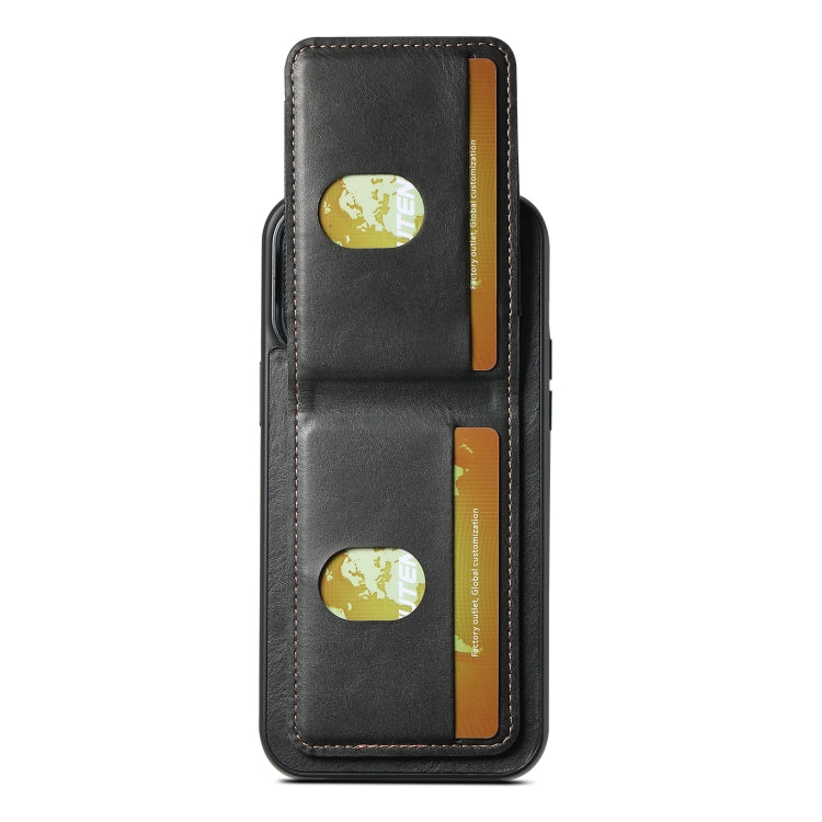 Suteni H03 Oil Wax Leather Wallet Stand Back Phone Case, Series 2