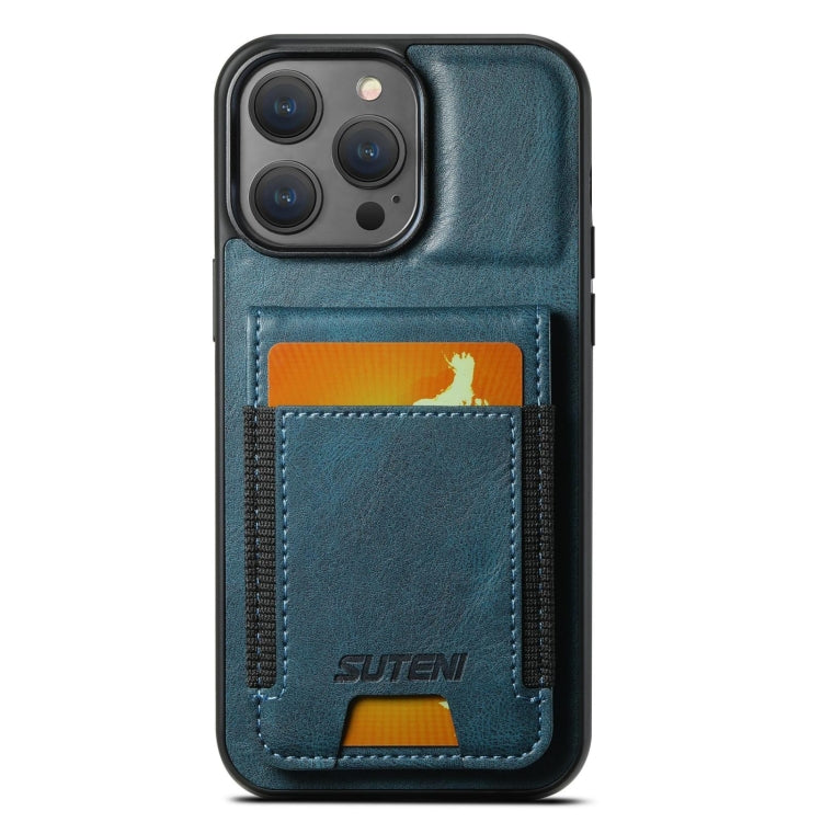 Suteni H03 Oil Wax Leather Wallet Stand Back Phone Case, Series 2