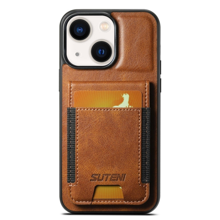 Suteni H03 Oil Wax Leather Wallet Stand Back Phone Case, Series 2