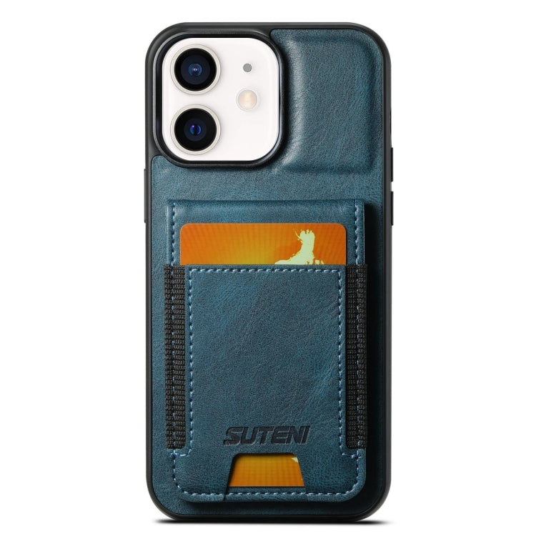 Suteni H03 Oil Wax Leather Wallet Stand Back Phone Case, Series 1