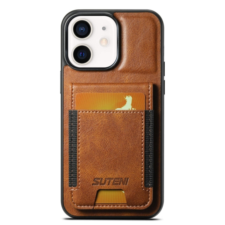 Suteni H03 Oil Wax Leather Wallet Stand Back Phone Case, Series 1