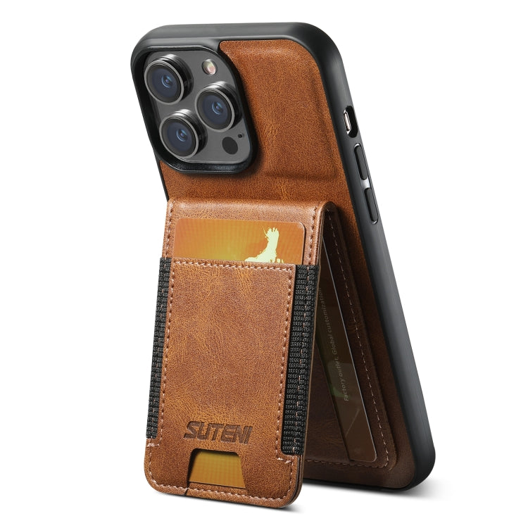 Suteni H03 Oil Wax Leather Wallet Stand Back Phone Case, Series 2