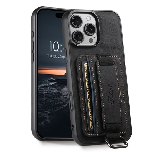 Suteni H13 Litchi Leather Wrist Strap Wallet Back Phone Case, Series 4