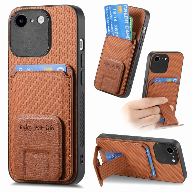 Carbon Fiber Card Bag Fold Stand Phone Case, Series 5