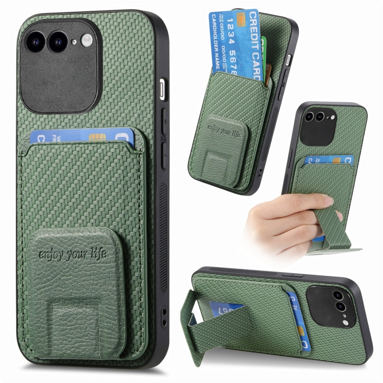 Carbon Fiber Card Bag Fold Stand Phone Case, Series 4