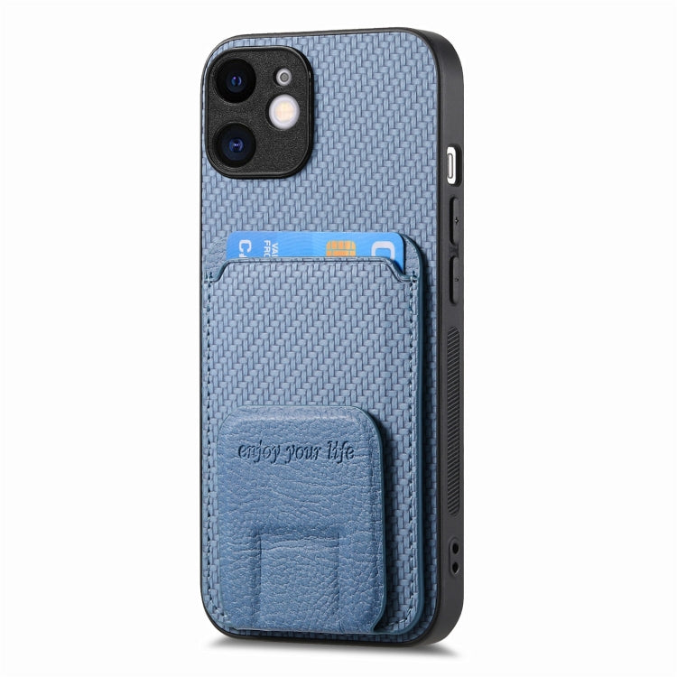 Carbon Fiber Card Bag Fold Stand Phone Case, Series 1