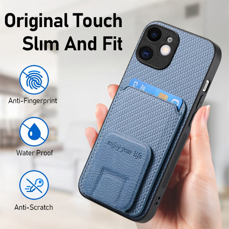 Carbon Fiber Card Bag Fold Stand Phone Case, Series 1