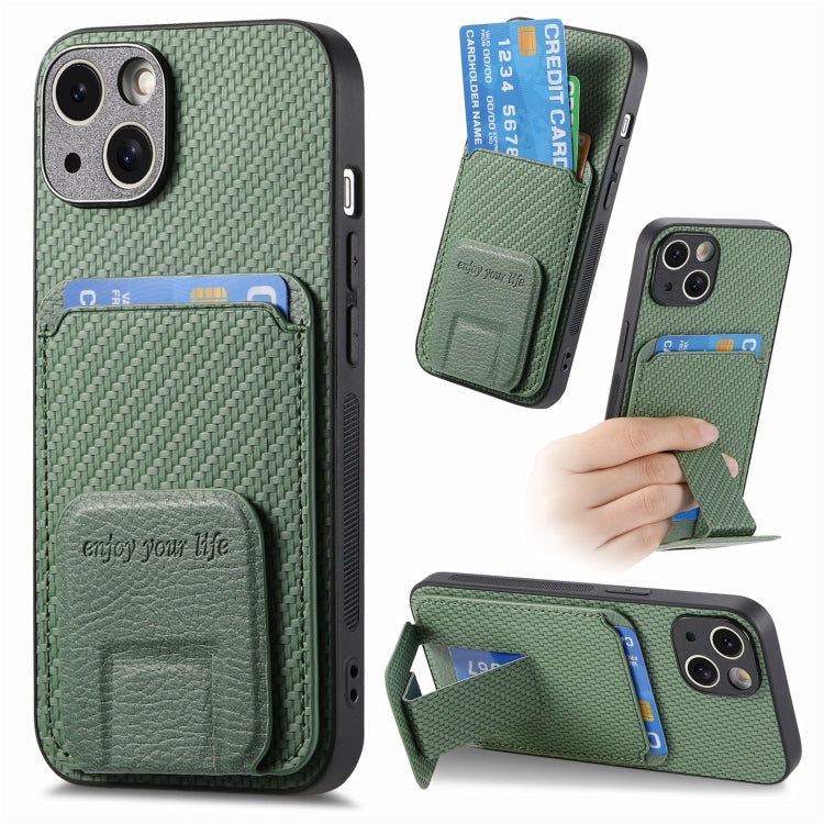 Carbon Fiber Card Bag Fold Stand Phone Case, Series 5