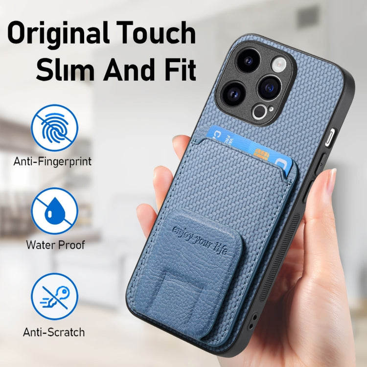 Carbon Fiber Card Bag Fold Stand Phone Case, Series 3