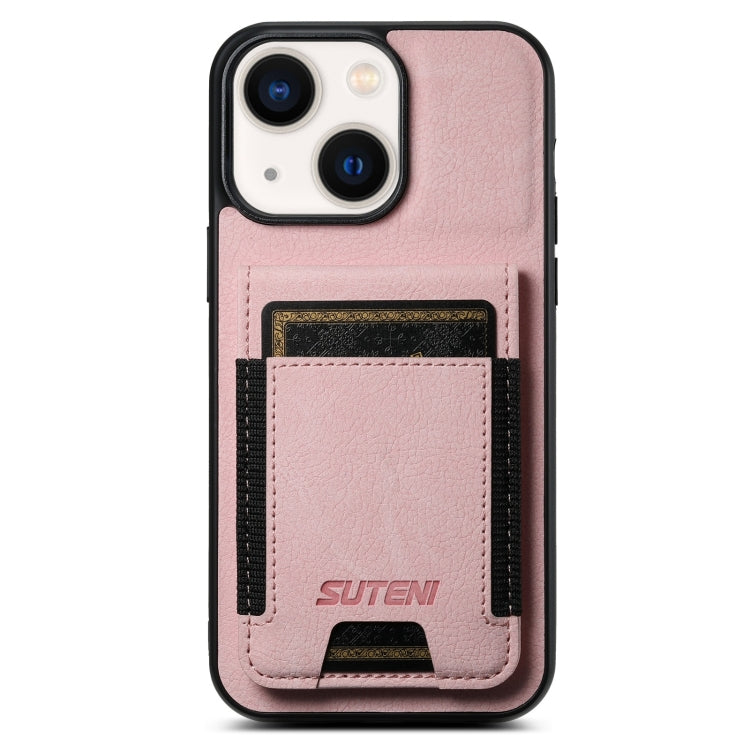 Suteni H03 Litchi Leather Card Bag Stand Back Phone Case, Series 4