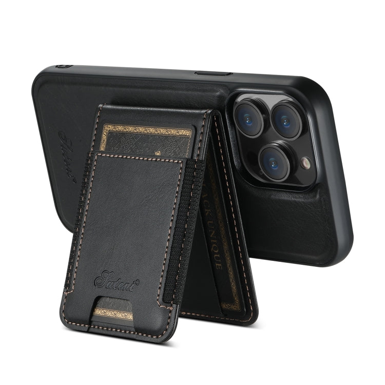 Suteni H17 Oil Eax Leather MagSafe Detachable Wallet Phone Case, Series 1