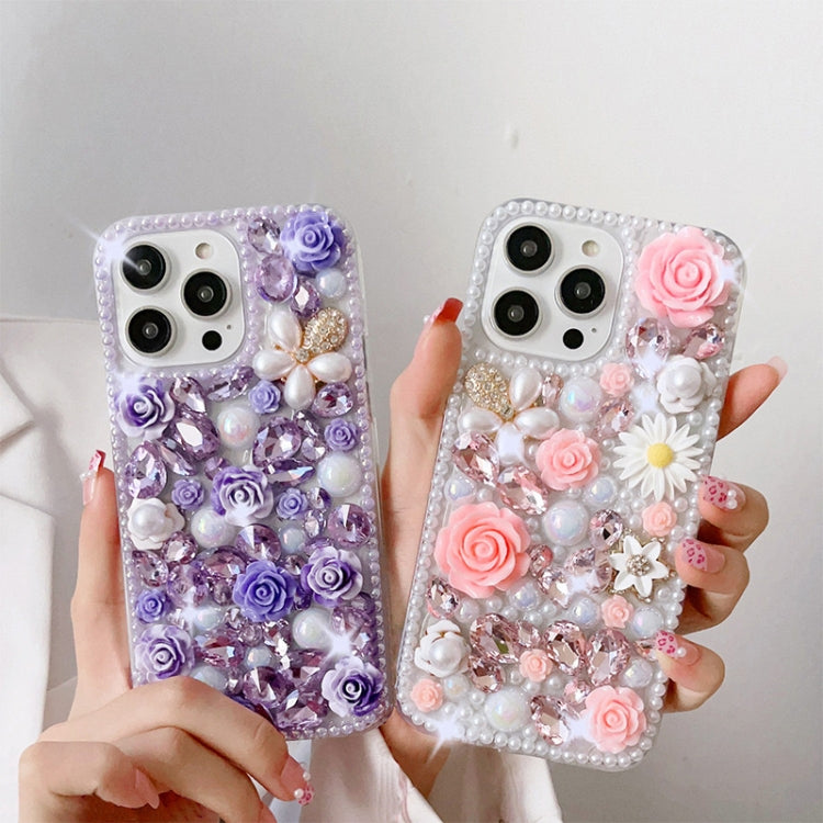 Rose Hand-set Diamond PC Phone Case, Series 1