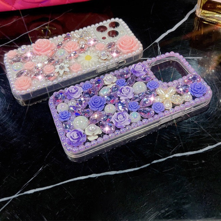 Rose Hand-set Diamond PC Phone Case, Series 1