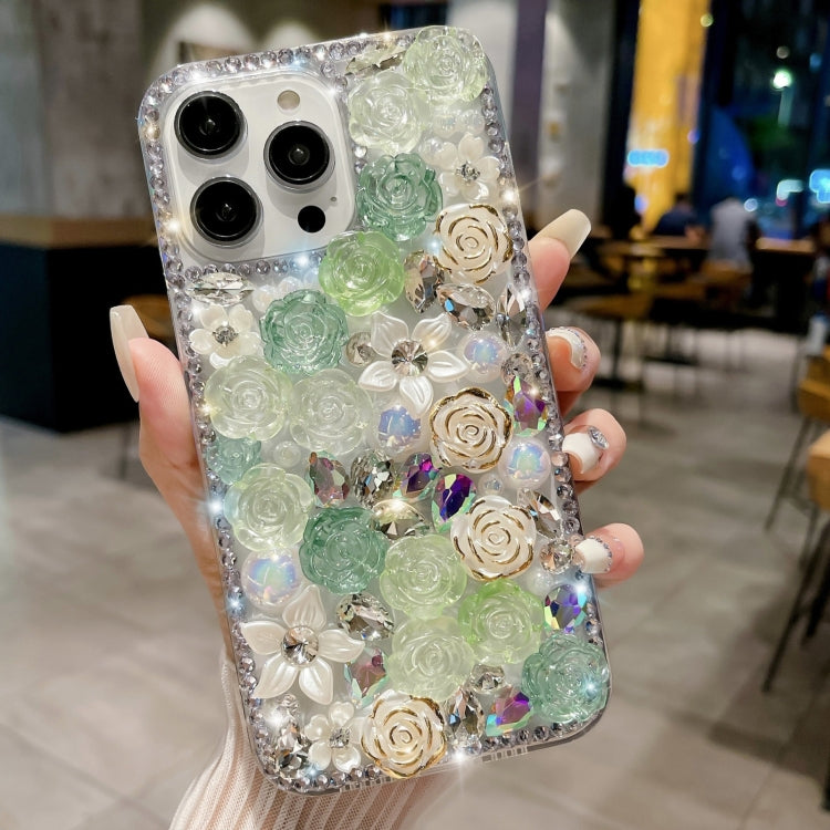 Rose Hand-set Pearl Diamond PC Phone Case, Series 1