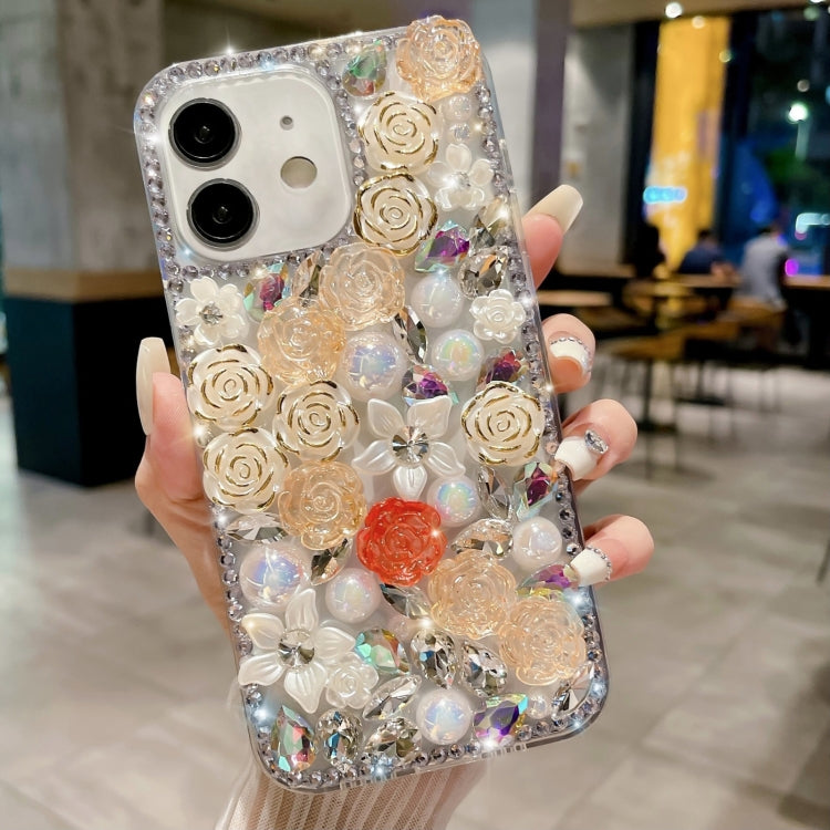 Rose Hand-set Pearl Diamond PC Phone Case, Series 3