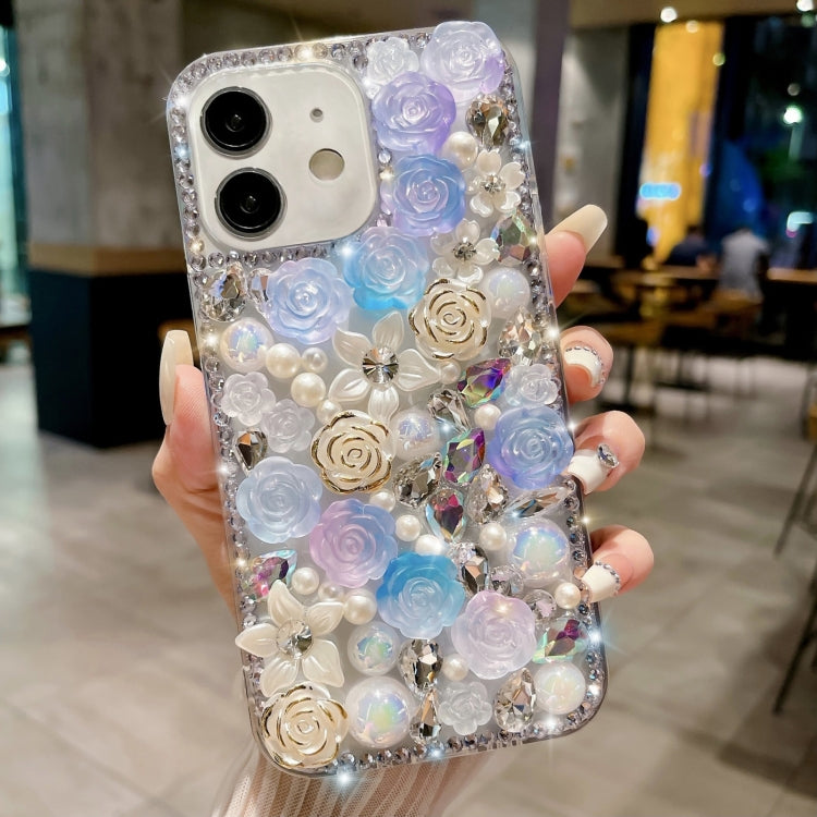 Rose Hand-set Pearl Diamond PC Phone Case, Series 2