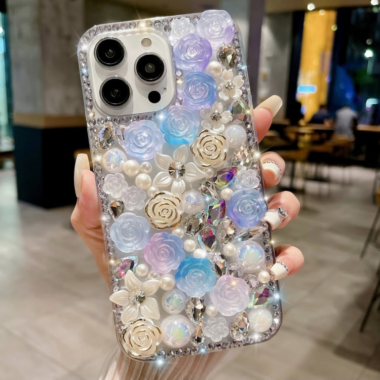 Rose Hand-set Pearl Diamond PC Phone Case, Series 1