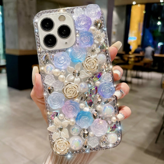 Rose Hand-set Pearl Diamond PC Phone Case, Series 2