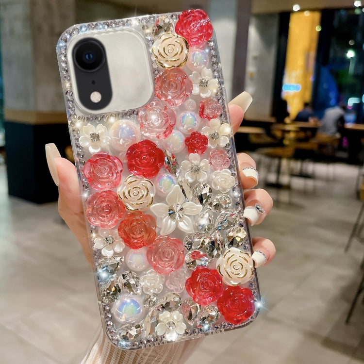 Rose Hand-set Pearl Diamond PC Phone Case, Series 1