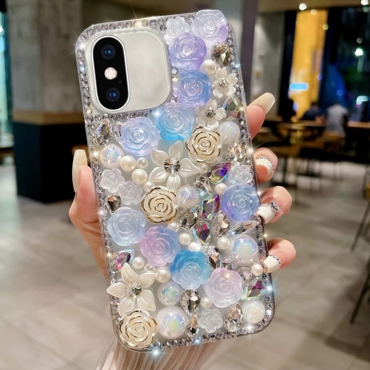 Rose Hand-set Pearl Diamond PC Phone Case, Series 3