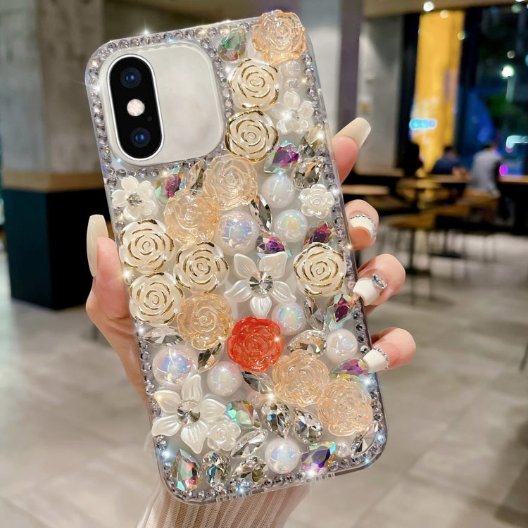 Rose Hand-set Pearl Diamond PC Phone Case, Series 3