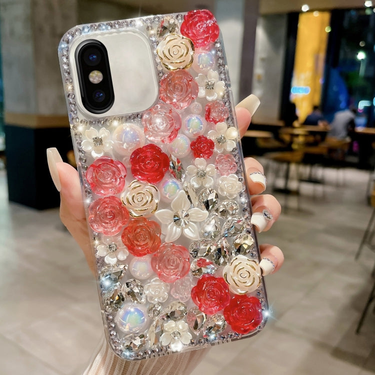 Rose Hand-set Pearl Diamond PC Phone Case, Series 2