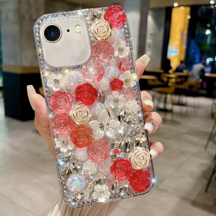 Rose Hand-set Pearl Diamond PC Phone Case, Series 2