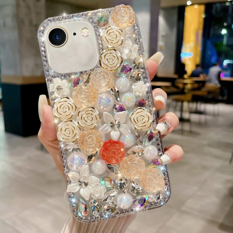 Rose Hand-set Pearl Diamond PC Phone Case, Series 2