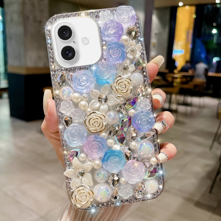 Rose Hand-set Pearl Diamond PC Phone Case, Series 1