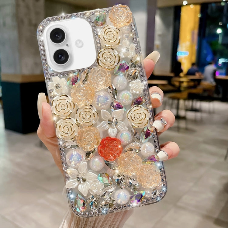 Rose Hand-set Pearl Diamond PC Phone Case, Series 1