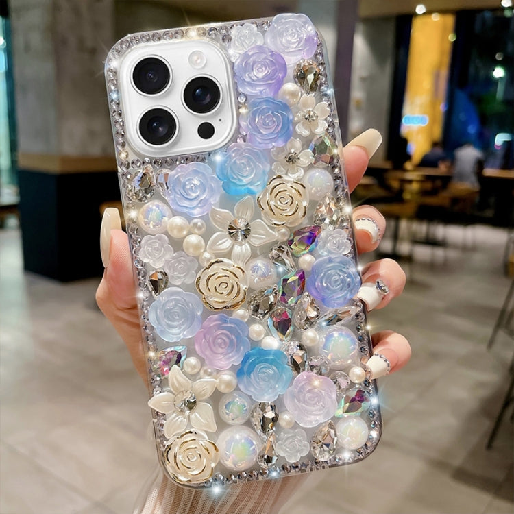 Rose Hand-set Pearl Diamond PC Phone Case, Series 4