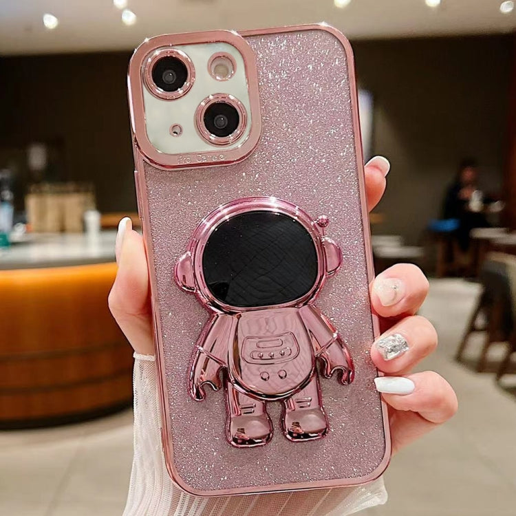 Glitter Electroplating Astronaut Holder Phone Case, Series 4