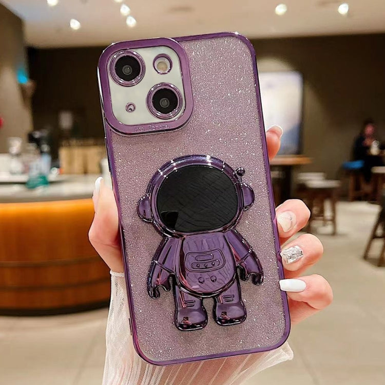 Glitter Electroplating Astronaut Holder Phone Case, Series 2