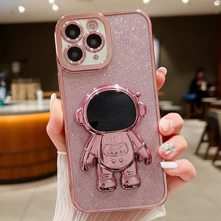 Glitter Electroplating Astronaut Holder Phone Case, Series 2