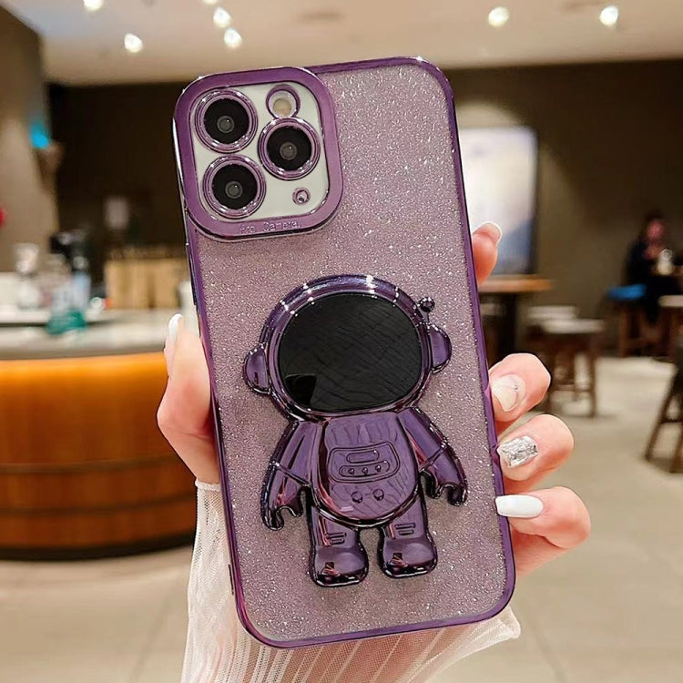 Glitter Electroplating Astronaut Holder Phone Case, Series 2