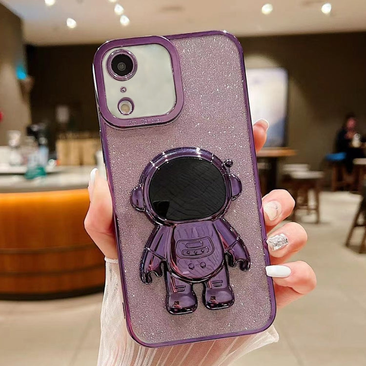 Glitter Electroplating Astronaut Holder Phone Case, Series 1