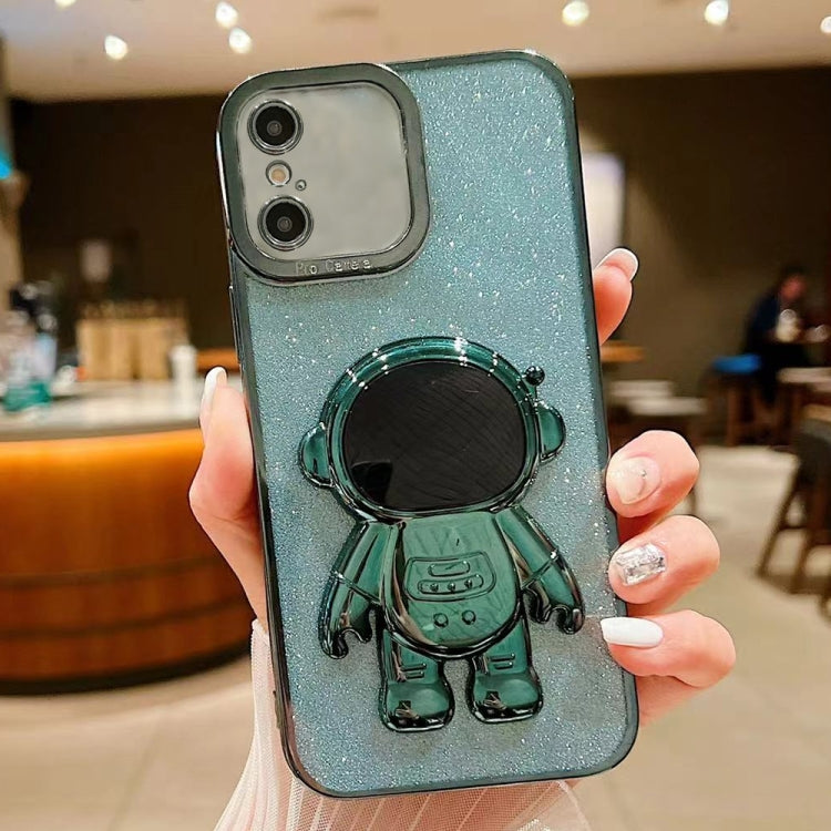 Glitter Electroplating Astronaut Holder Phone Case, Series 4