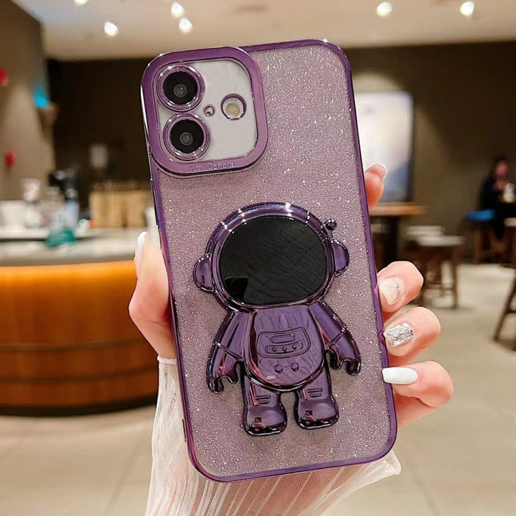 Glitter Electroplating Astronaut Holder Phone Case, Series 1