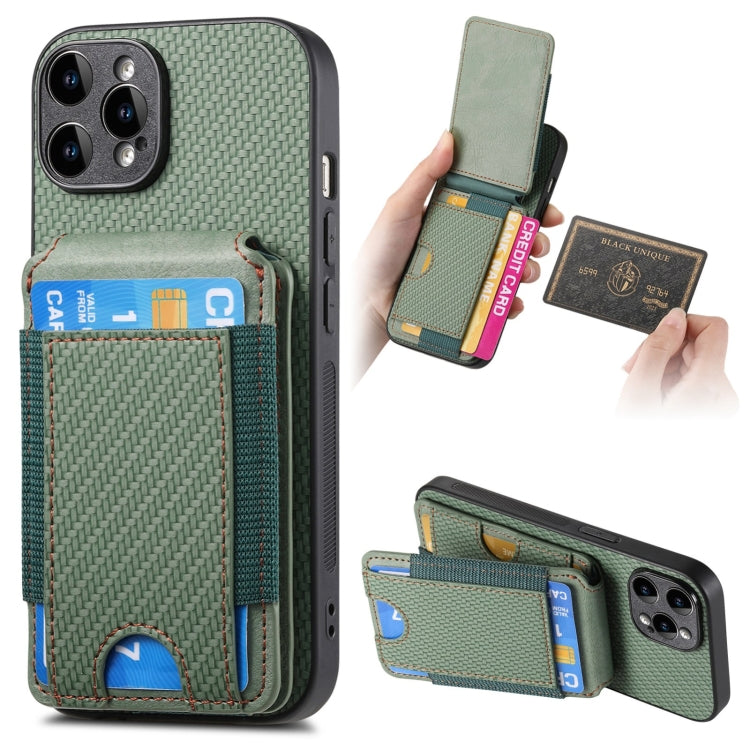 Carbon Fiber Vertical Flip Wallet Stand Phone Case, Series 4