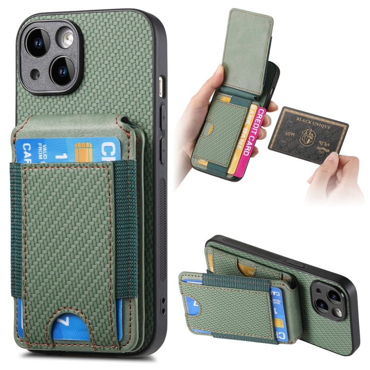 Carbon Fiber Vertical Flip Wallet Stand Phone Case, Series 4