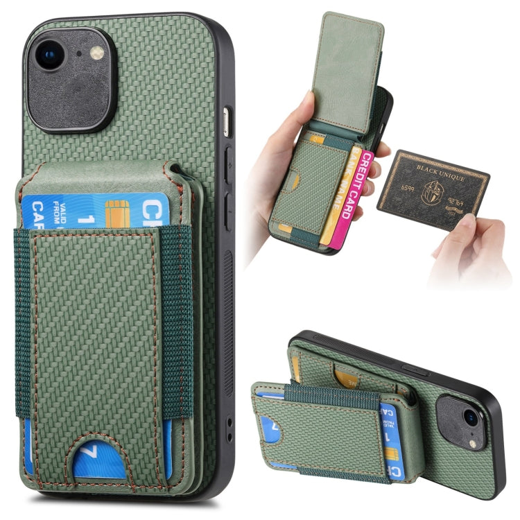 Carbon Fiber Vertical Flip Wallet Stand Phone Case, Series 1