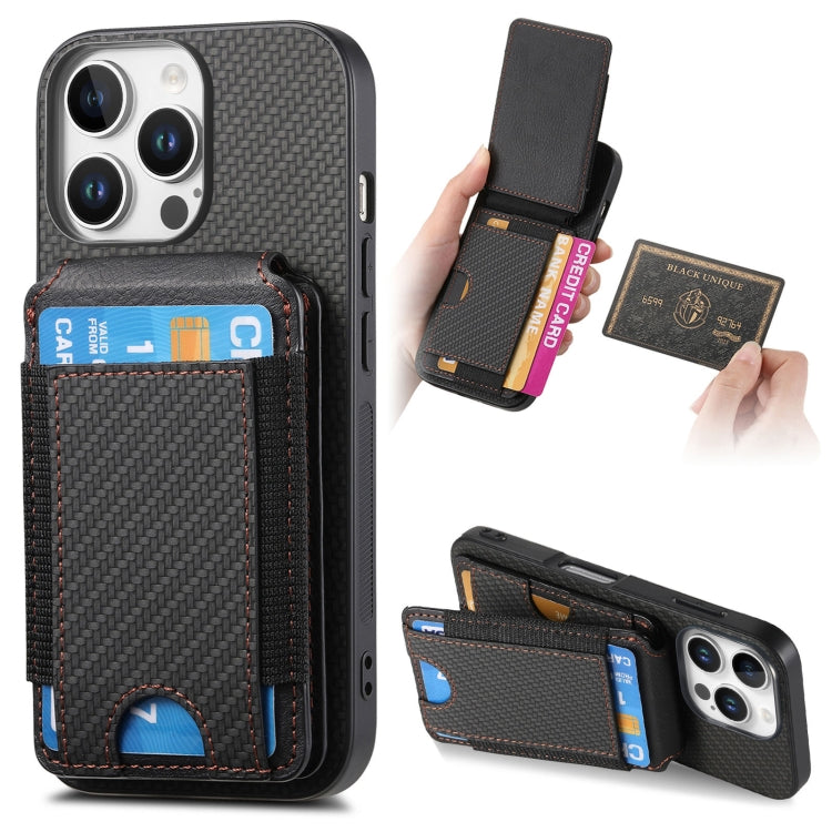 Carbon Fiber Vertical Flip Wallet Stand Phone Case, Series 5