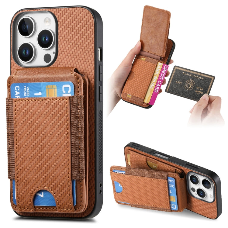 Carbon Fiber Vertical Flip Wallet Stand Phone Case, Series 5