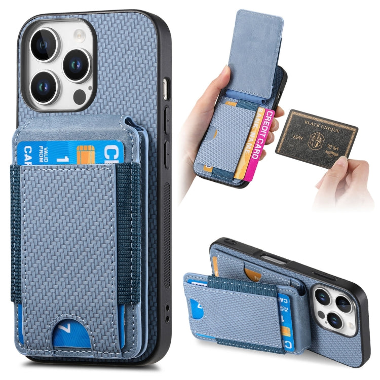 Carbon Fiber Vertical Flip Wallet Stand Phone Case, Series 3