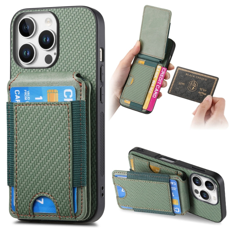 Carbon Fiber Vertical Flip Wallet Stand Phone Case, Series 3