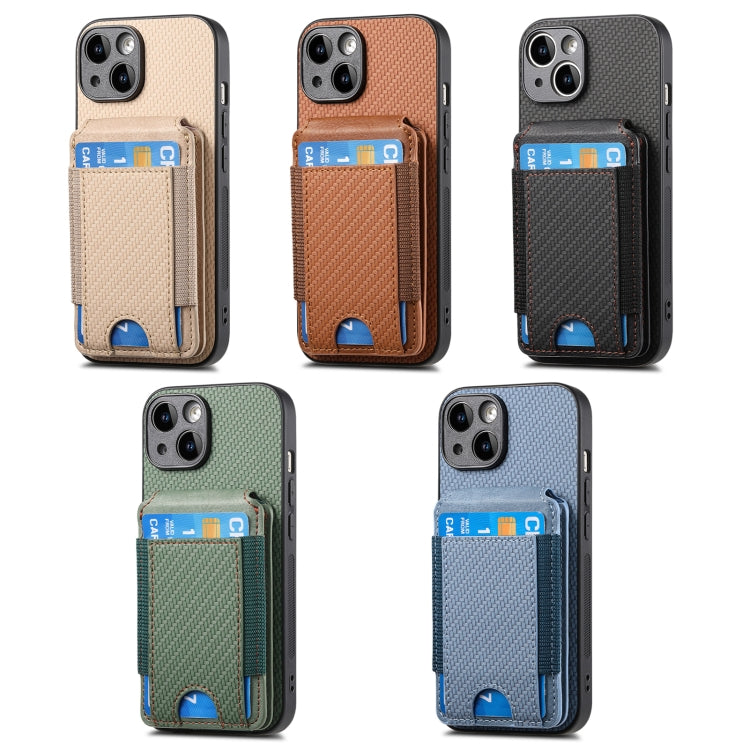 Carbon Fiber Vertical Flip Wallet Stand Phone Case, Series 3