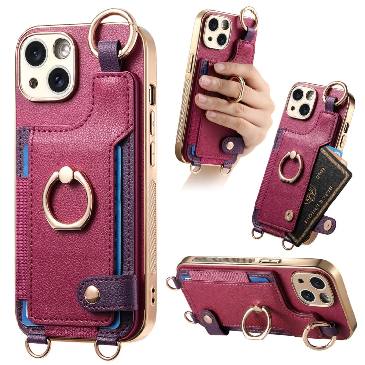 Fashion Ring Card Bag Phone Case with Hang Loop, Series 4