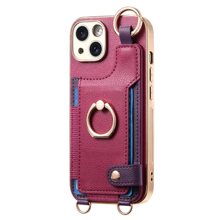 Fashion Ring Card Bag Phone Case with Hang Loop, Series 3